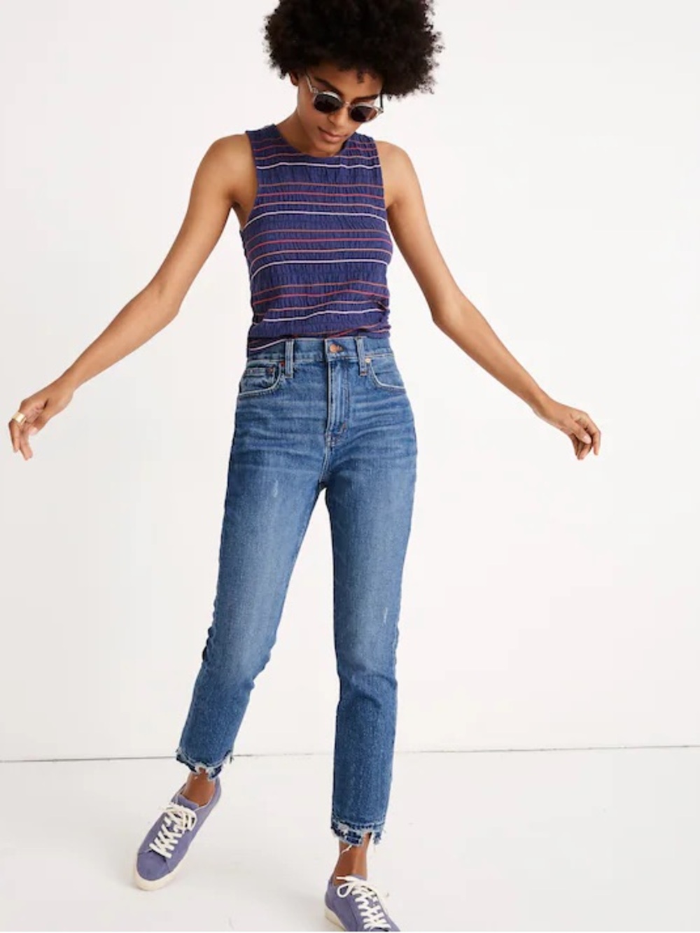 Madewell High-Rise Slim Crop Boyjean in Melbourne wash 28P
